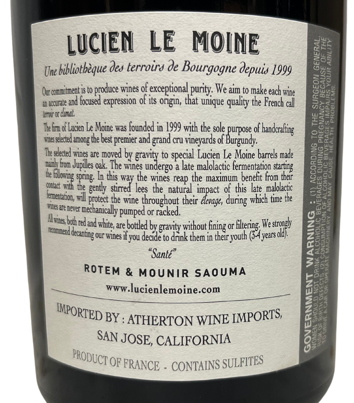 2020 Lucien Le Moine Chambolle Musigny les Baudes