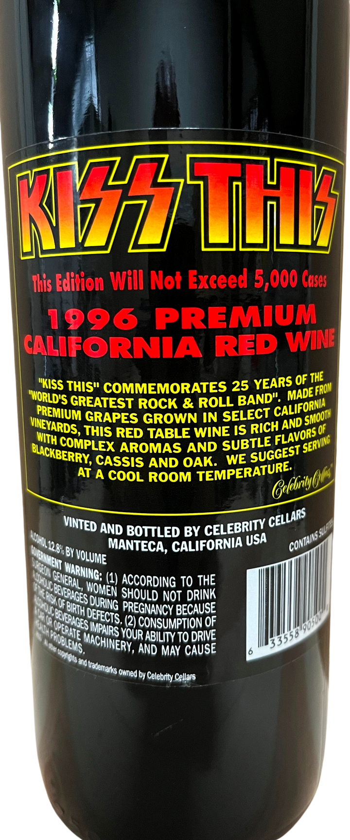 1996 Celebrity Cellars Kiss This Cabernet Sauvignon