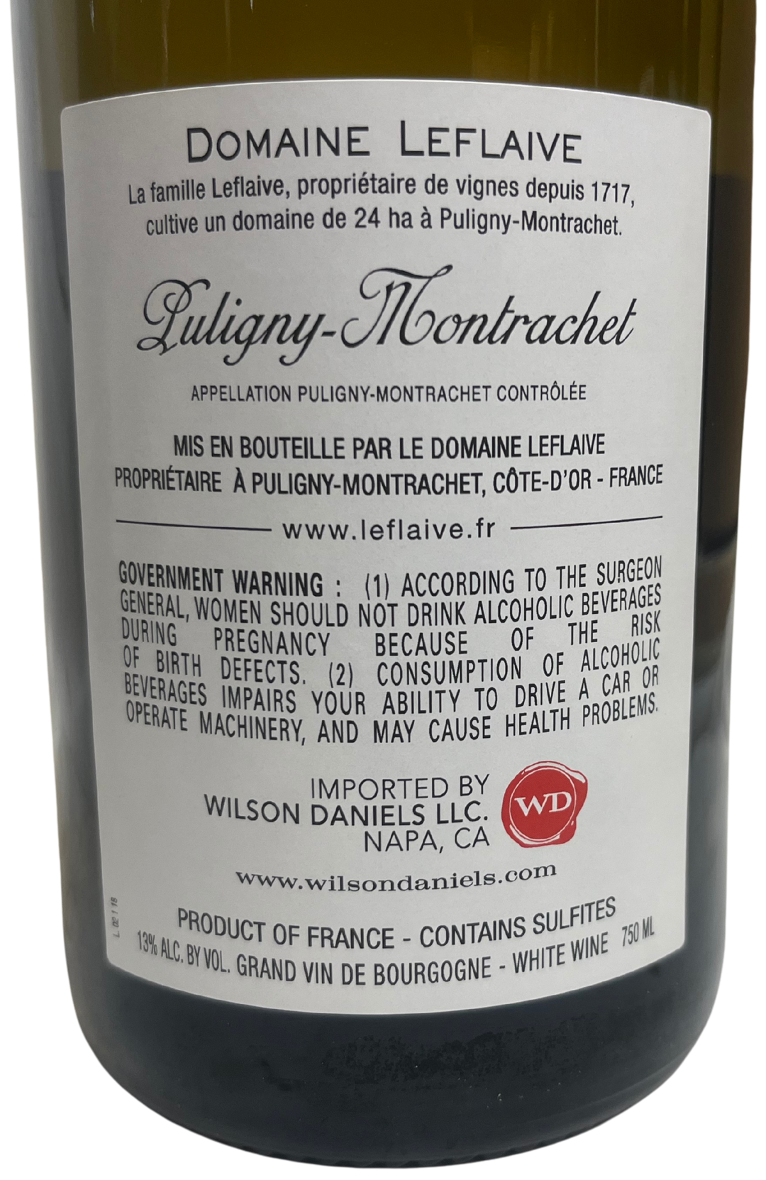 2018 Domaine Leflaive Puligny Montrachet
