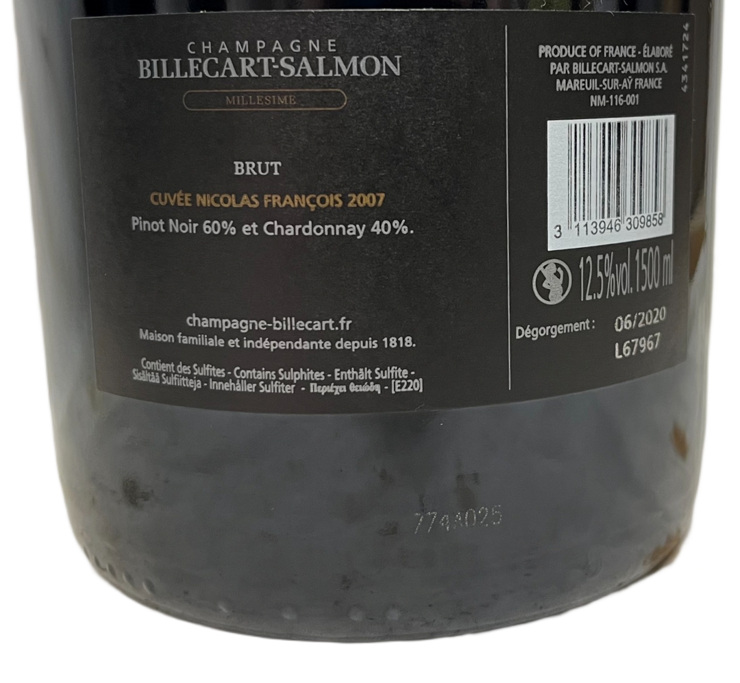 2007 Billecart Salmon Champagne Brut Cuvee Nicolas Francois