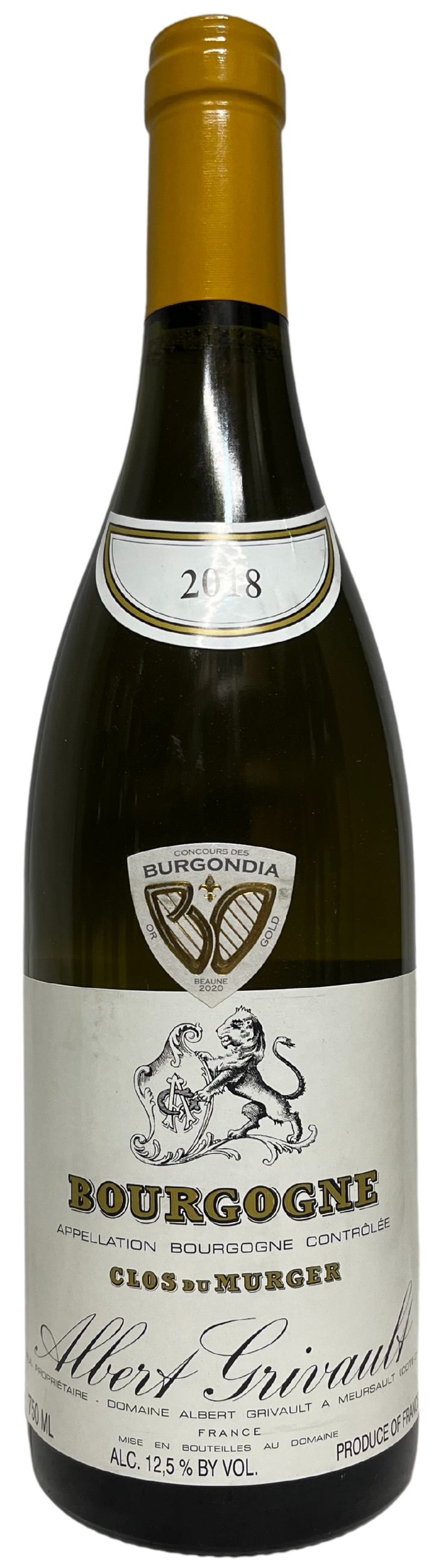 2018 Albert Grivault Bourgogne Blanc Clos du Murger