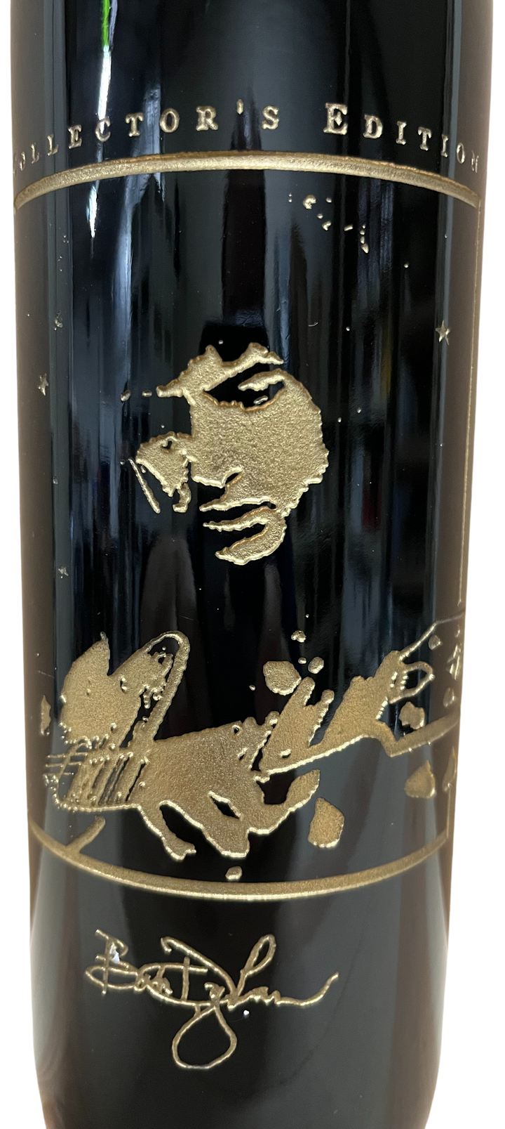 1995 Celebrity Cellars Bob Dylan Proprietary Red Wine Etched Bottle