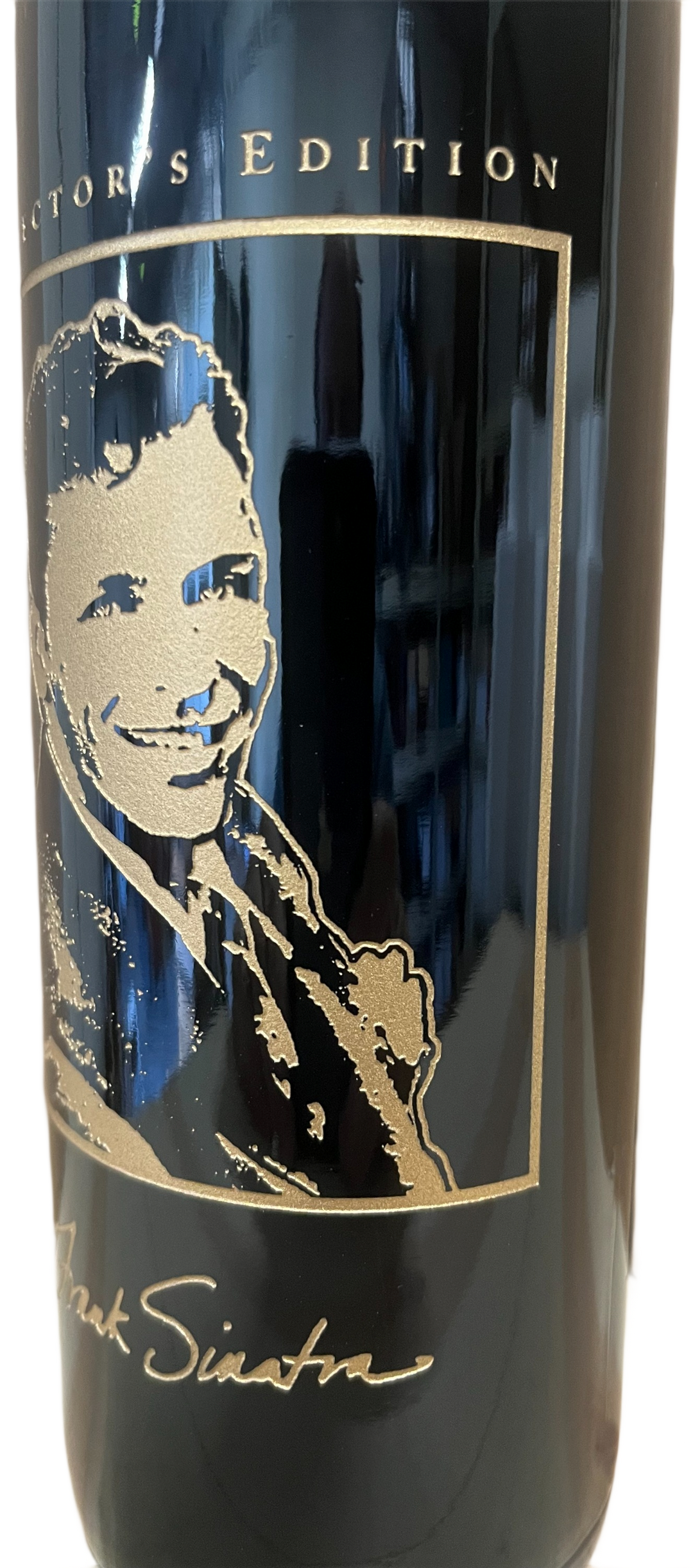 1995 Celebrity Cellars Frank Sinatra Proprietary Red Wine Etched Bottle