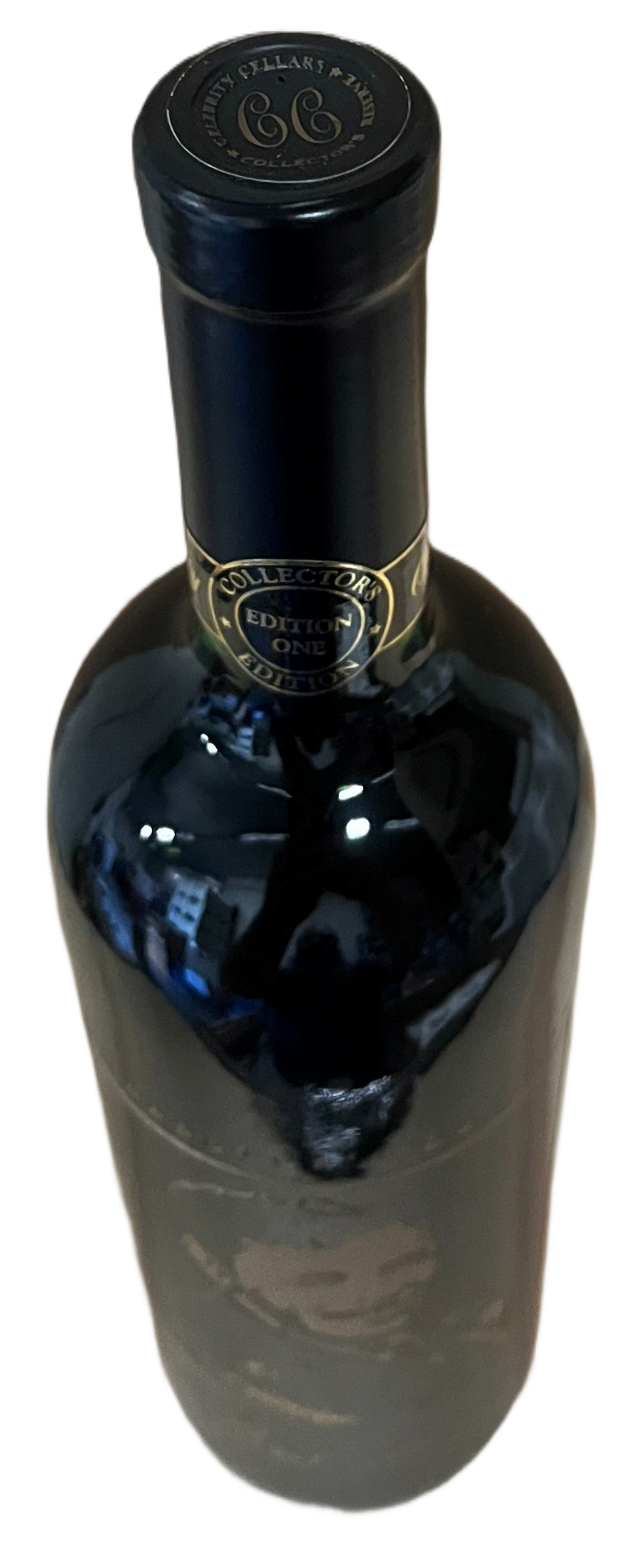 1995 Celebrity Cellars Frank Sinatra Proprietary Red Wine Etched Bottle