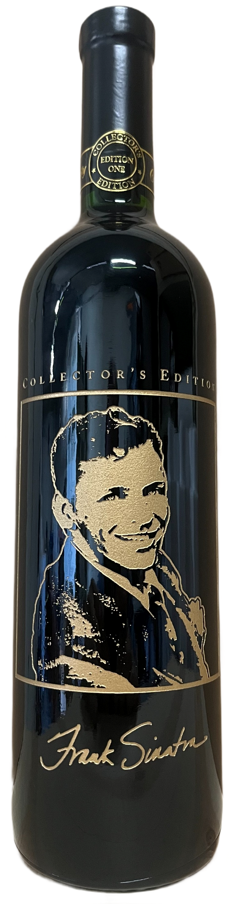 1995 Celebrity Cellars Frank Sinatra Proprietary Red Wine Etched Bottle