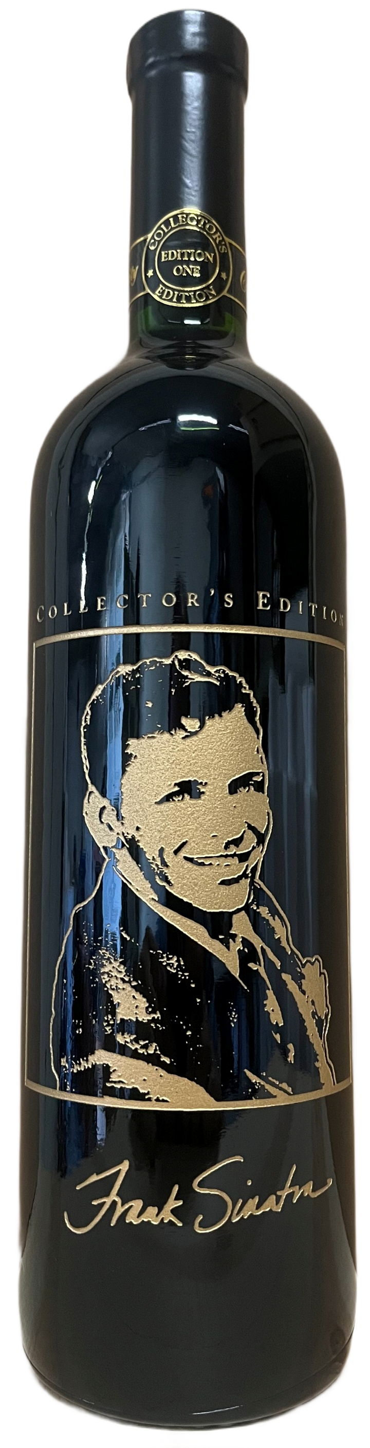 1995 Celebrity Cellars Frank Sinatra Proprietary Red Wine Etched Bottle