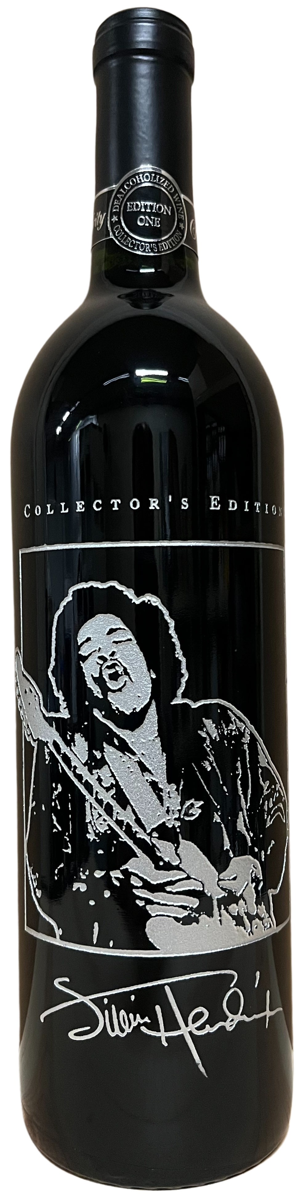 1995 Celebrity Cellars Jimmy Hendrix Proprietary Red Wine Etched Bottle