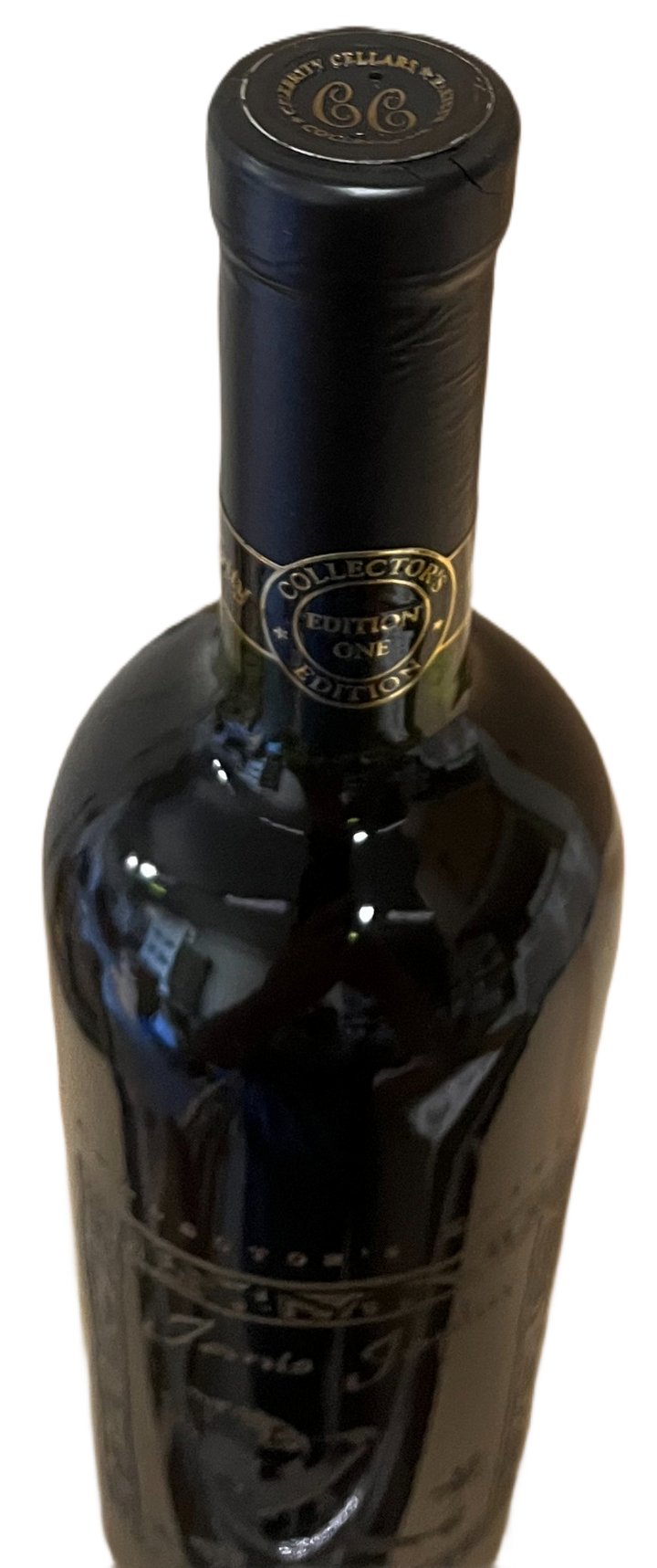 1995 Celebrity Cellars Janis Joplin Proprietary Red Wine Etched Bottle