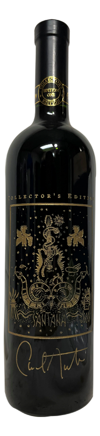 Celebrity Cellars Santana Proprietary Red Wine Etched Bottle