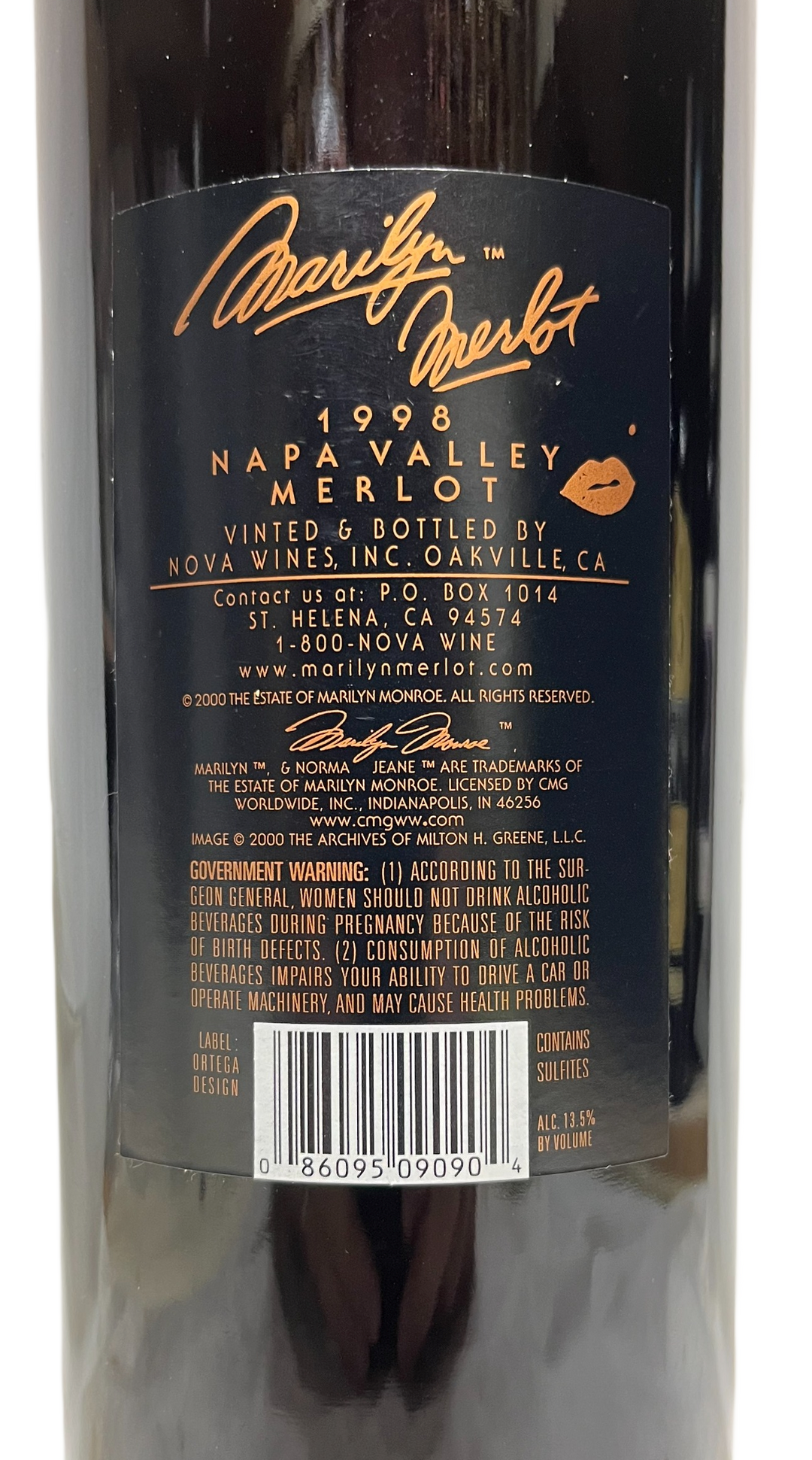 1998 Marilyn Merlot Napa Valley Merlot