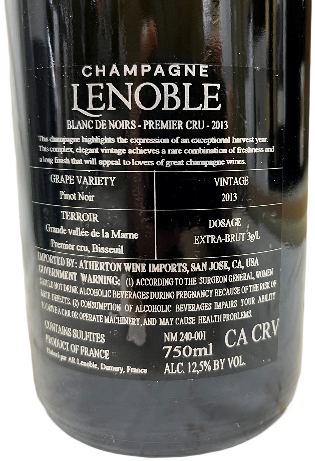 2013 AR Lenoble Champagne Grand Cru Blanc de Noirs