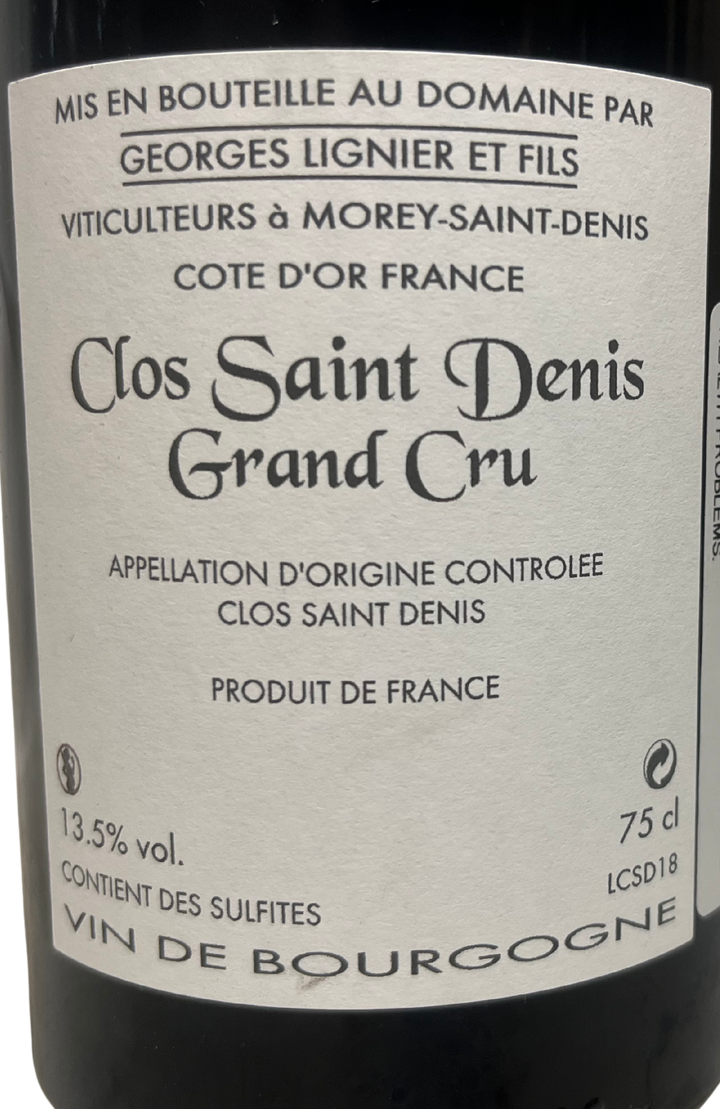2018 Georges Lignier Clos St Denis