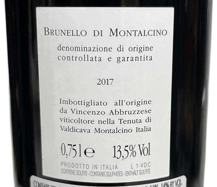 2017 Valdicava Tuscany Brunello di Montalcino