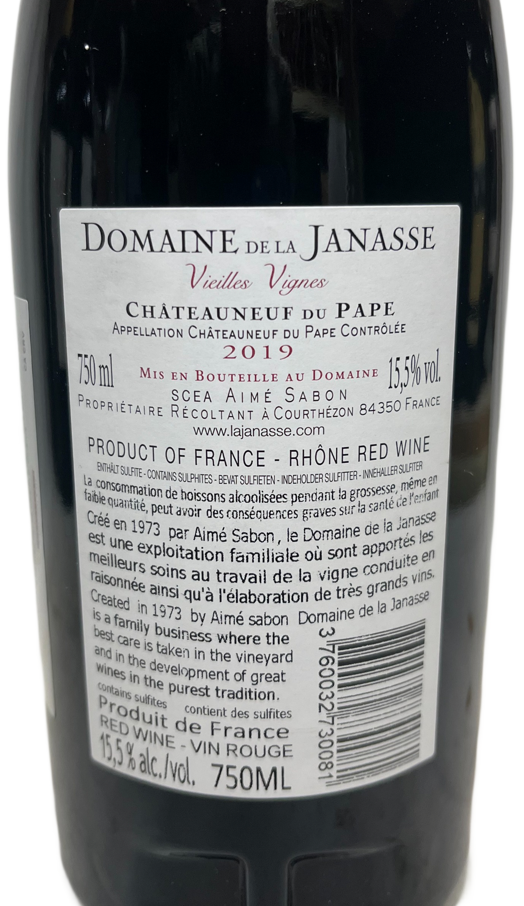 2019 Janasse Chateauneuf du Pape Cuvee Vieilles Vignes