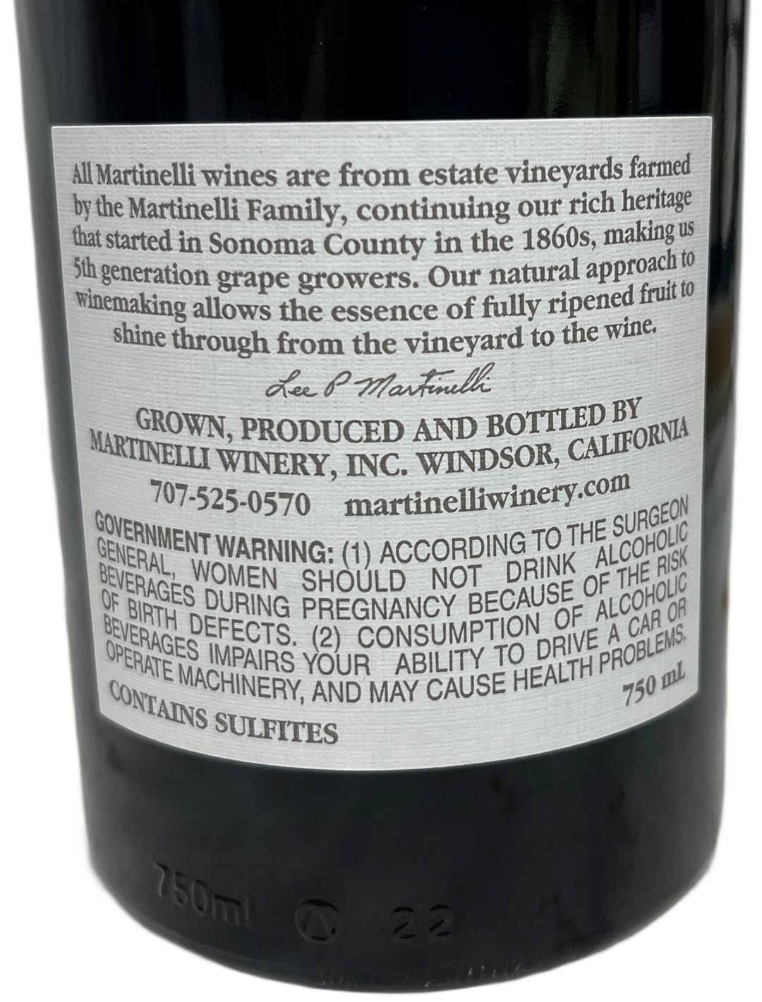 2015 Martinelli Blue Slide Ridge Pinot Noir