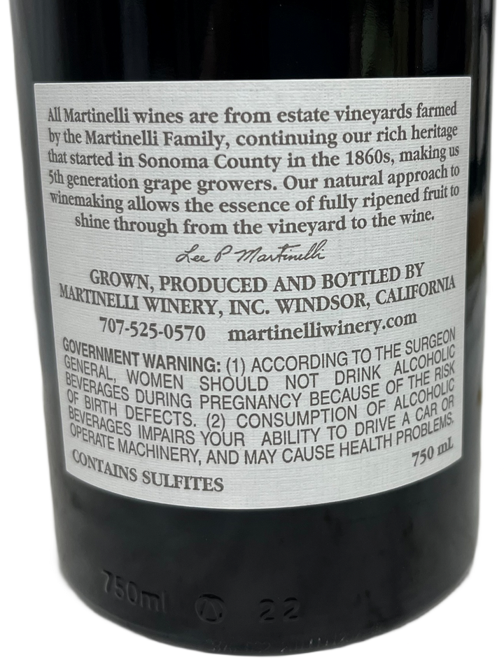 2015 Martinelli Blue Slide Ridge Pinot Noir