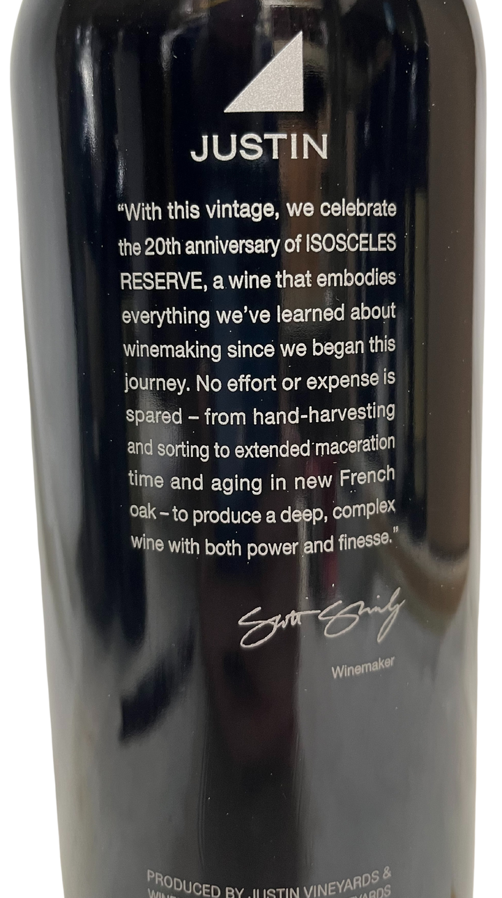 2014 Justin Vineyards Isosceles Reserve Proprietary Red