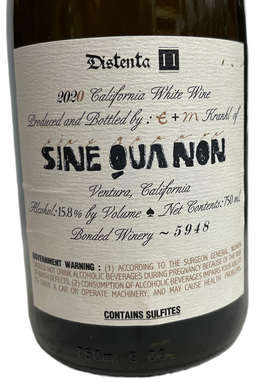2020 Sine Qua Non Distenta II Proprietary White