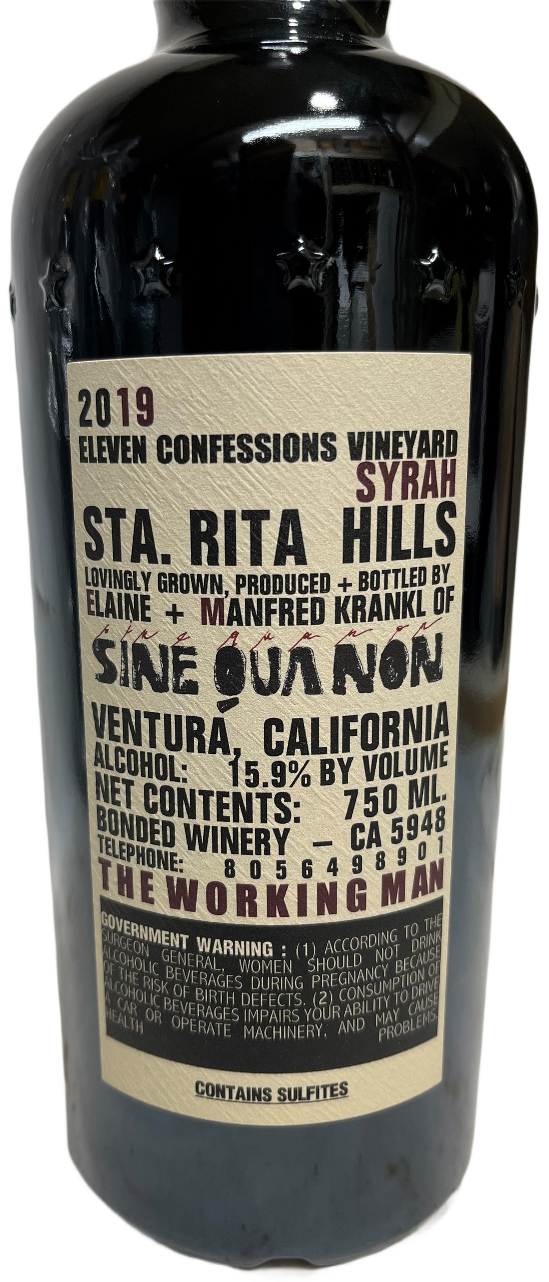 2019 Sine Qua Non Eleven Confessions Syrah
