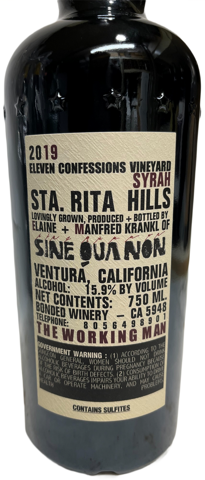 2019 Sine Qua Non Eleven Confessions Syrah