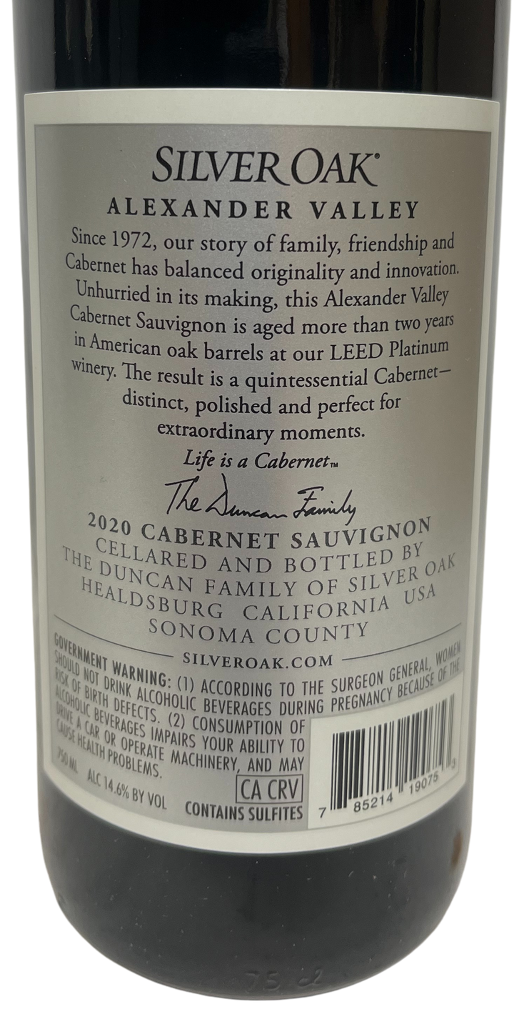 2020 Silver Oak Alexander Valley Cabernet