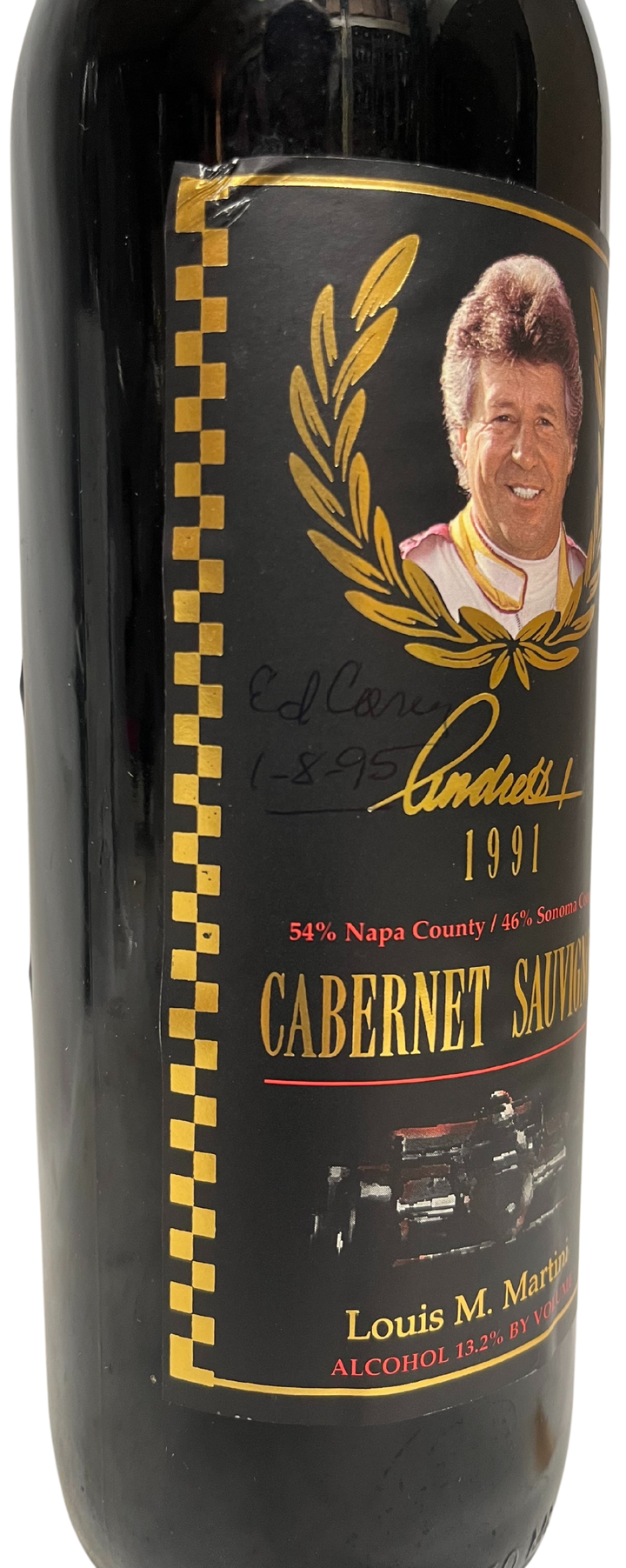 1991 Louis Martini Mario Andretti Cabernet Sauvignon Red Wine