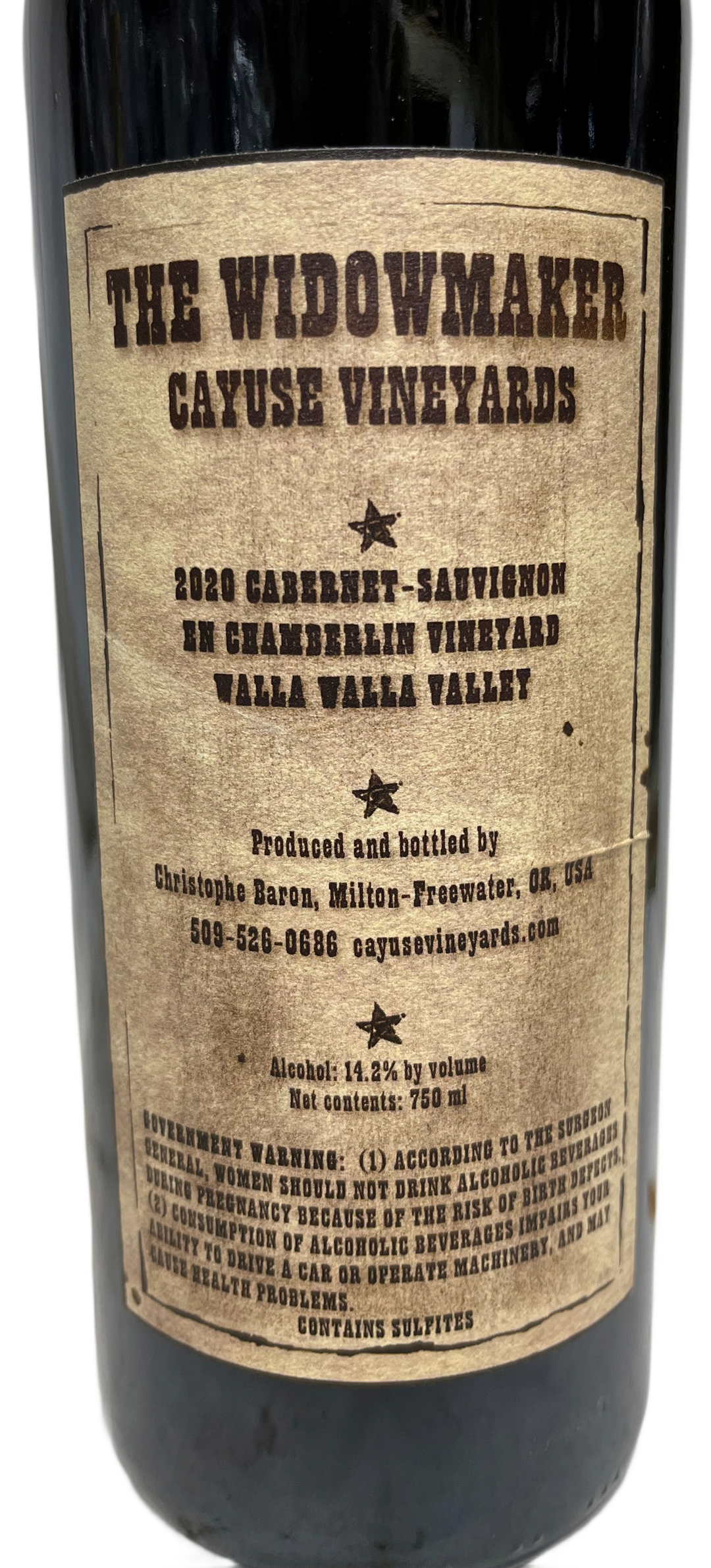 2020 Cayuse The Widowmaker Cabernet Sauvignon
