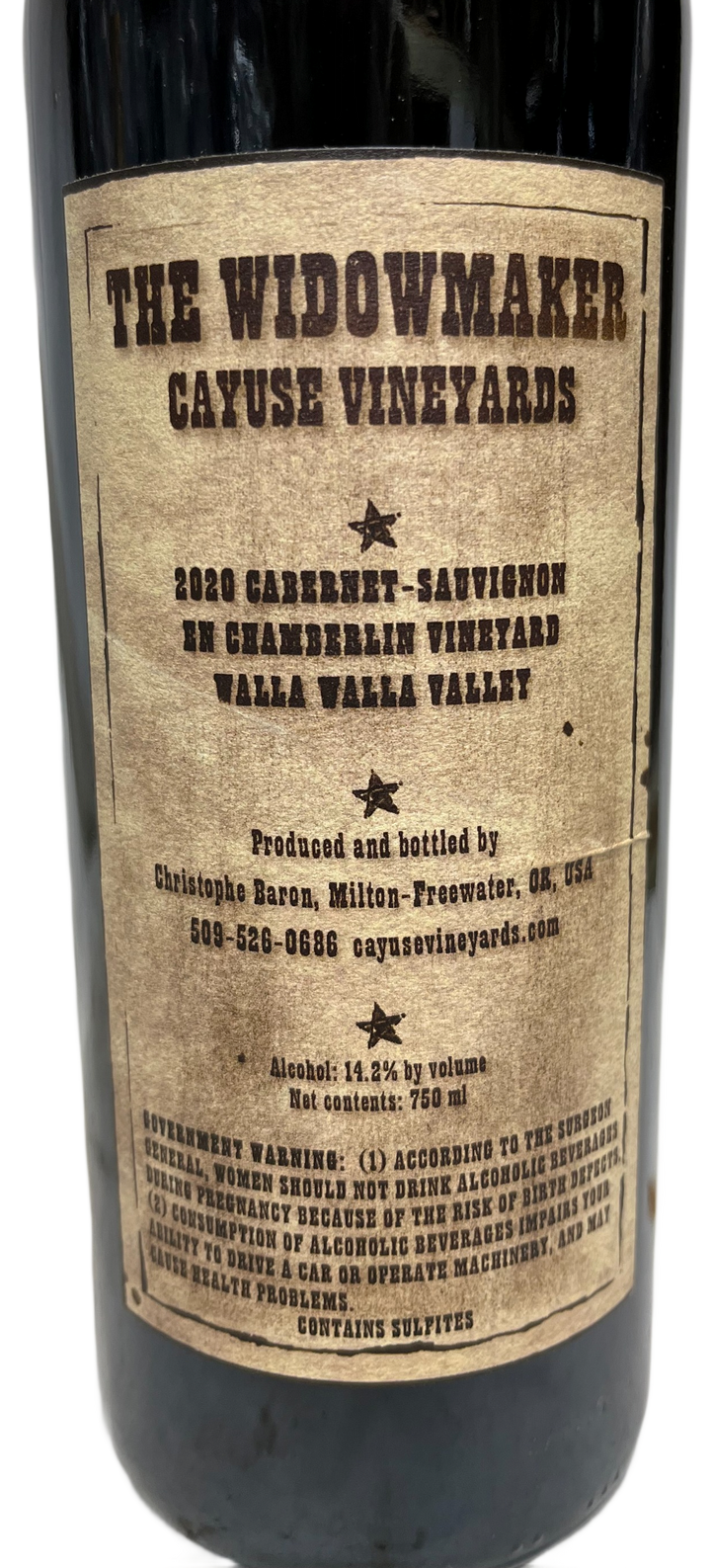 2020 Cayuse The Widowmaker Cabernet Sauvignon
