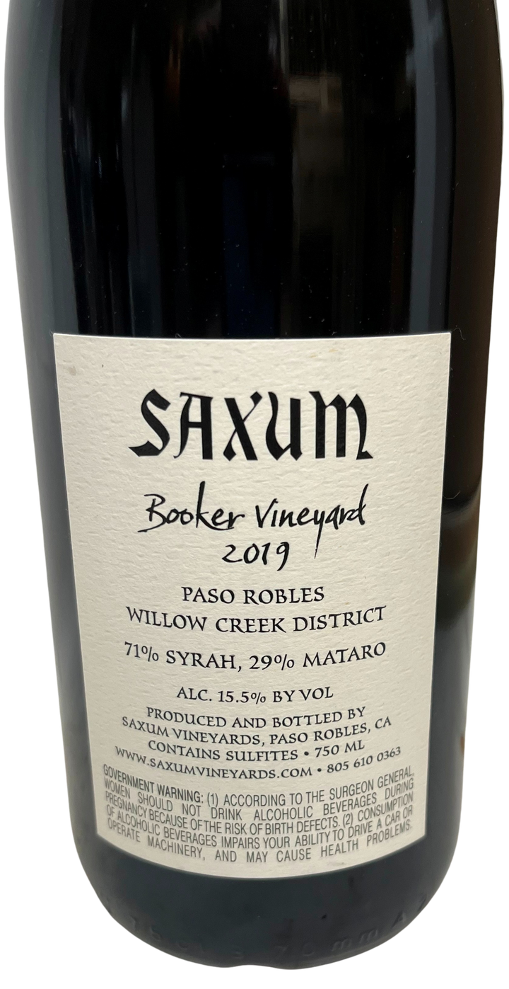 2019 Saxum Booker Vineyard Proprietary Red