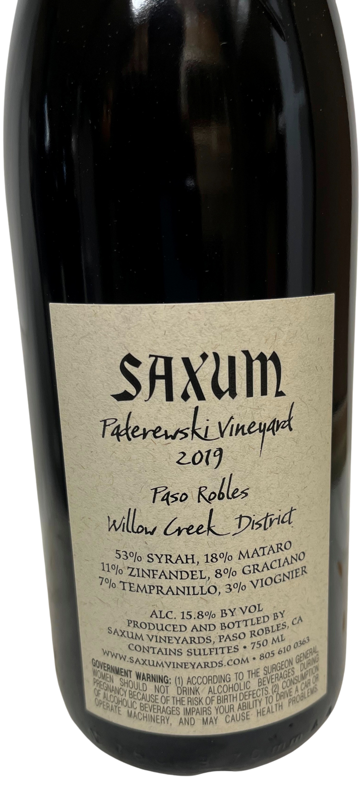 2019 Saxum Paderewski Vineyard Proprietary Red