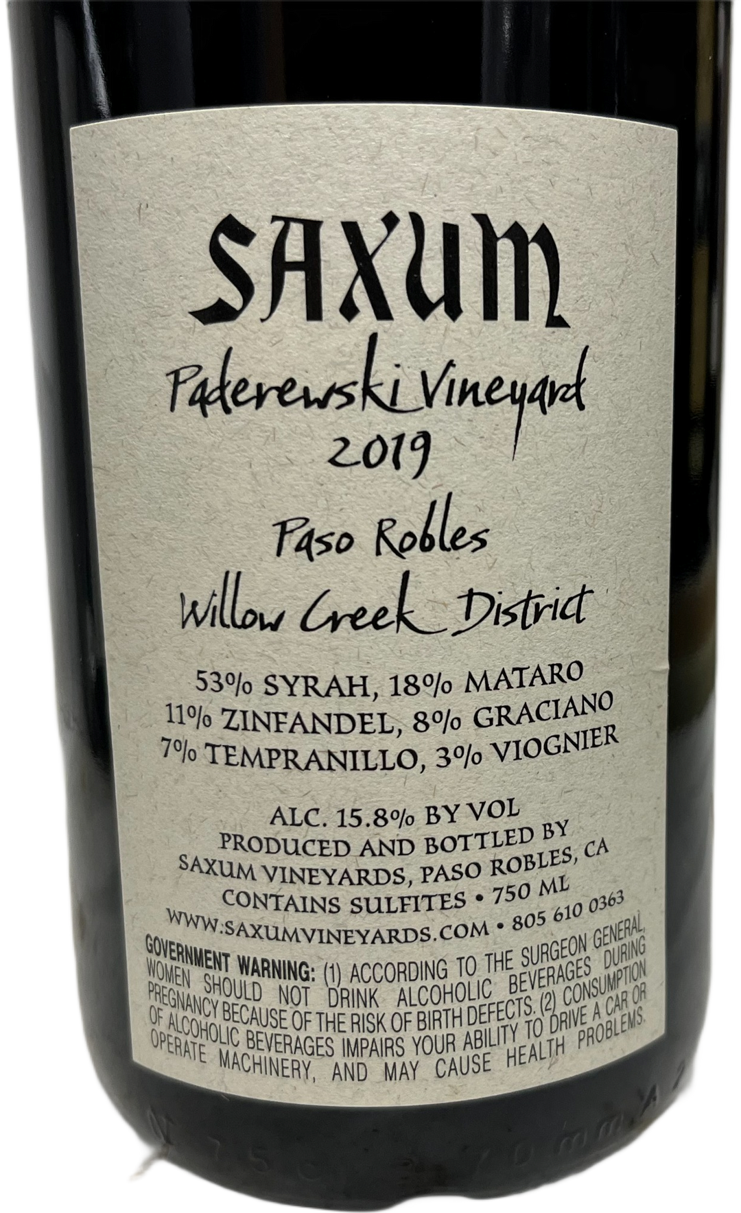 2019 Saxum Paderewski Vineyard Proprietary Red