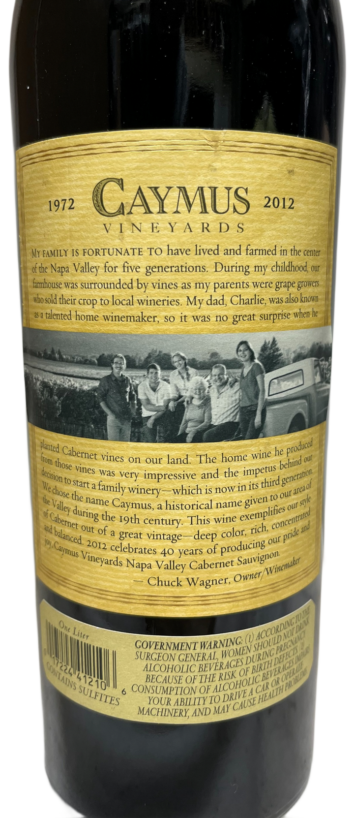 2012 Caymus Napa Valley Cabernet Sauvignon