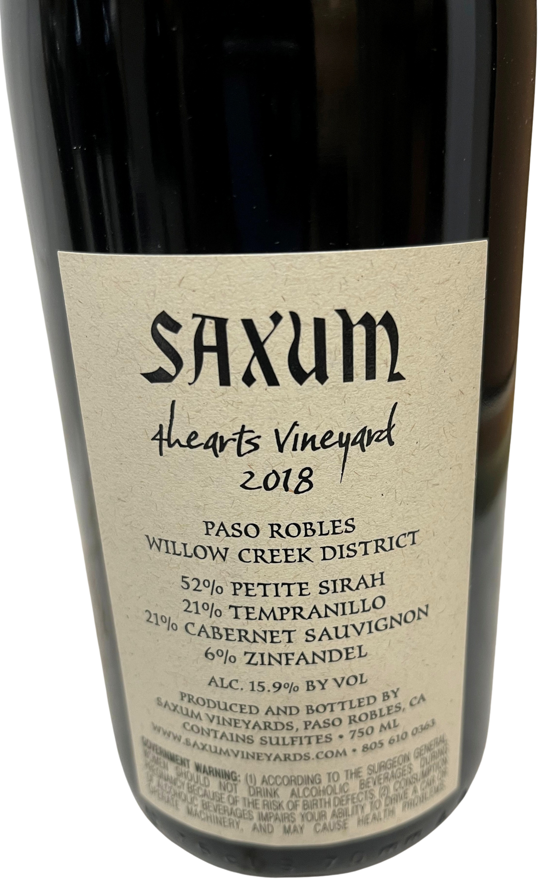 2018 Saxum 4hearts Vineyard Proprietary Red