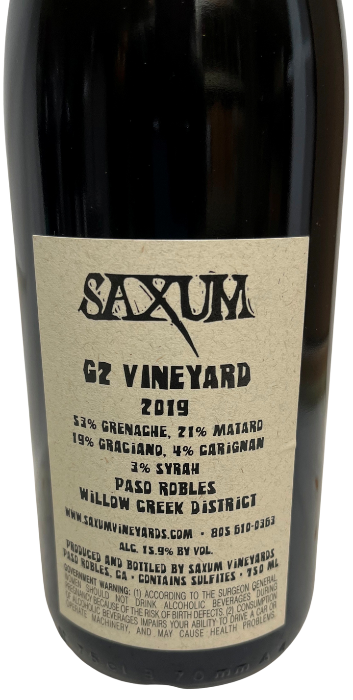 2019 Saxum G2 Vineyard Proprietary Red