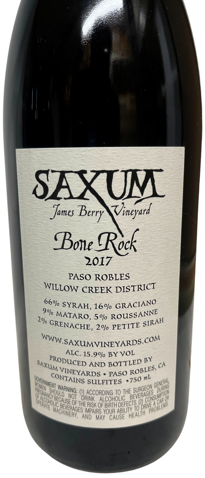 2017 Saxum James Berry Vineyard Bone Rock Syrah