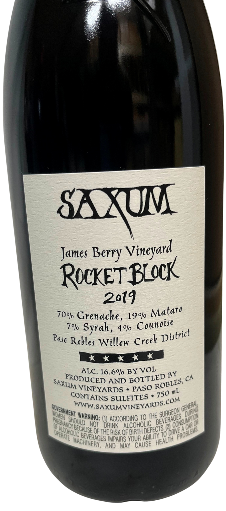 2019 Saxum Rocket Block James Berry Vineyard Proprietary Red