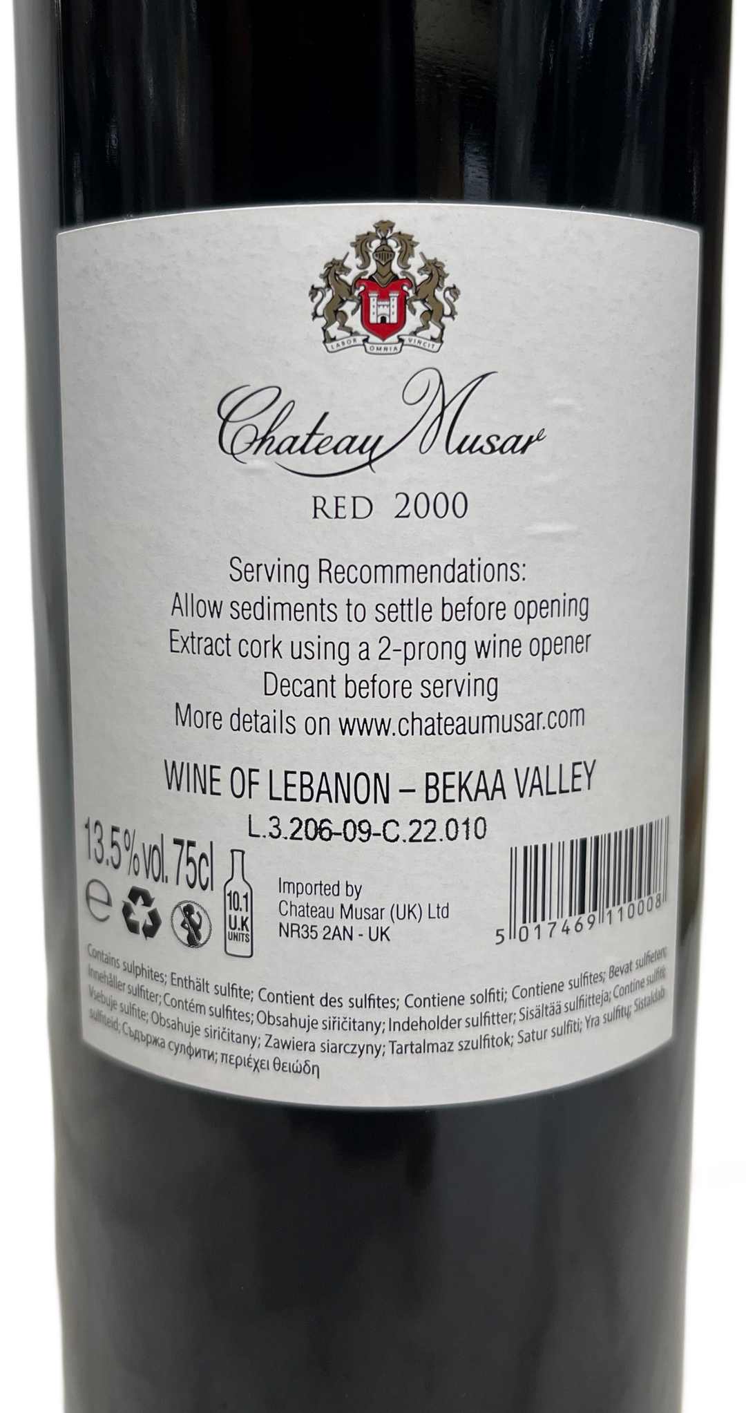 2000 Chateau Musar Red