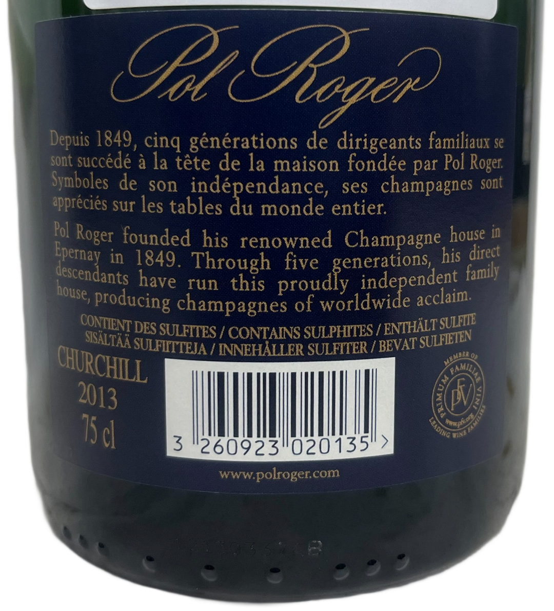 2013 Pol Roger Brut Champagne Cuvee Sir Winston Churchill