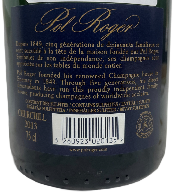 2013 Pol Roger Brut Champagne Cuvee Sir Winston Churchill