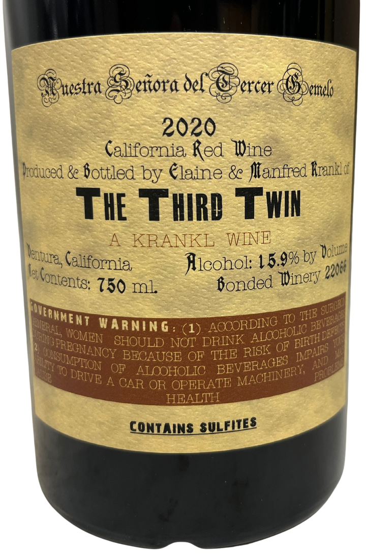 2020 Sine Qua Non The Third Twin Nuestra Senora Del Tercer Gemelo