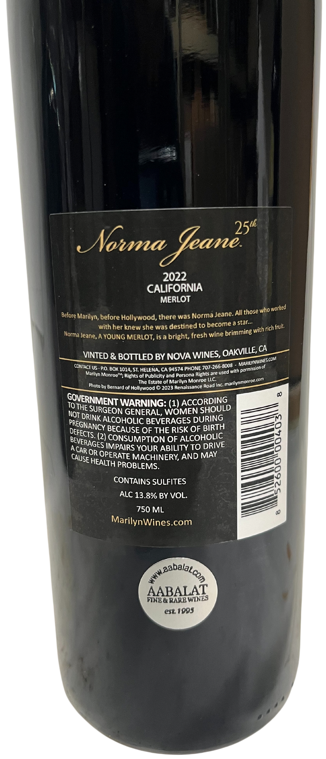 2022 Norma Jeane Merlot Napa Valley