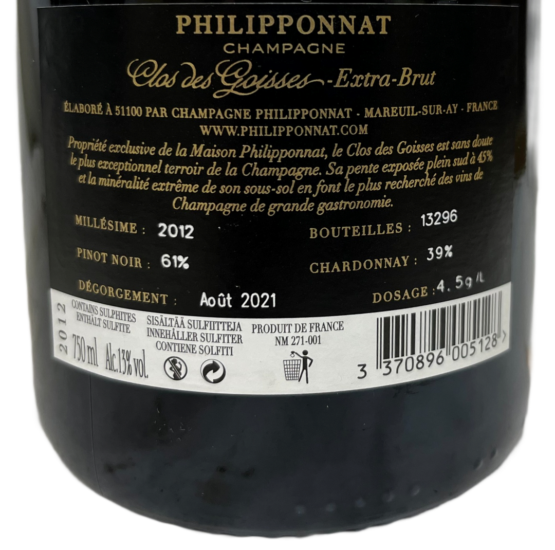 2012 Philipponnat Brut Champagne Clos des Goisses