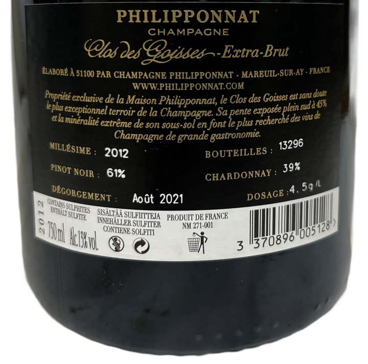 2012 Philipponnat Brut Champagne Clos des Goisses