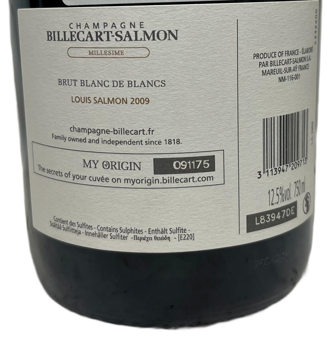 2009 Billecart Salmon Cuvee Louis Blanc de Blanc Brut Champagne