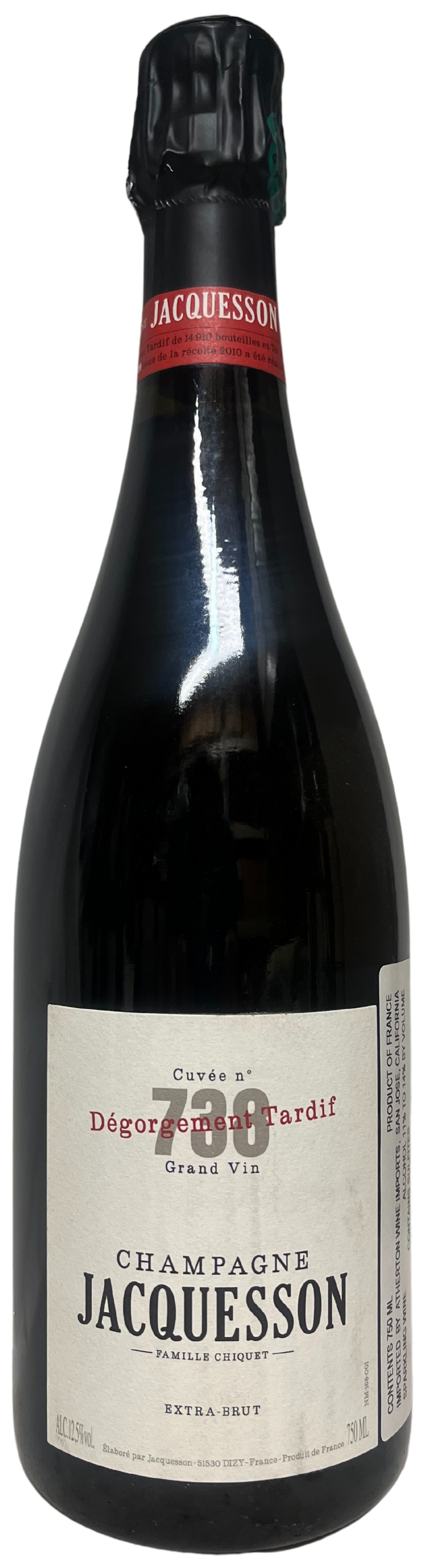 NV Jacquesson Cuvee 738 Degorgement Tardif Extra Brut Champagne