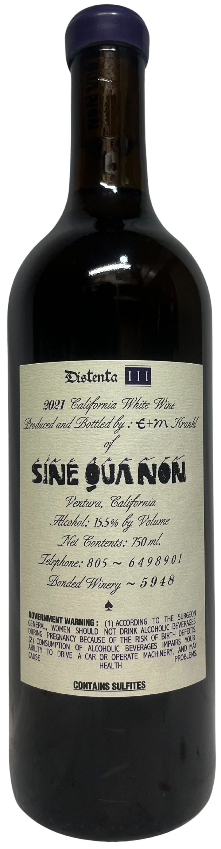 2021 Sine Qua Non Distenta III Proprietary White