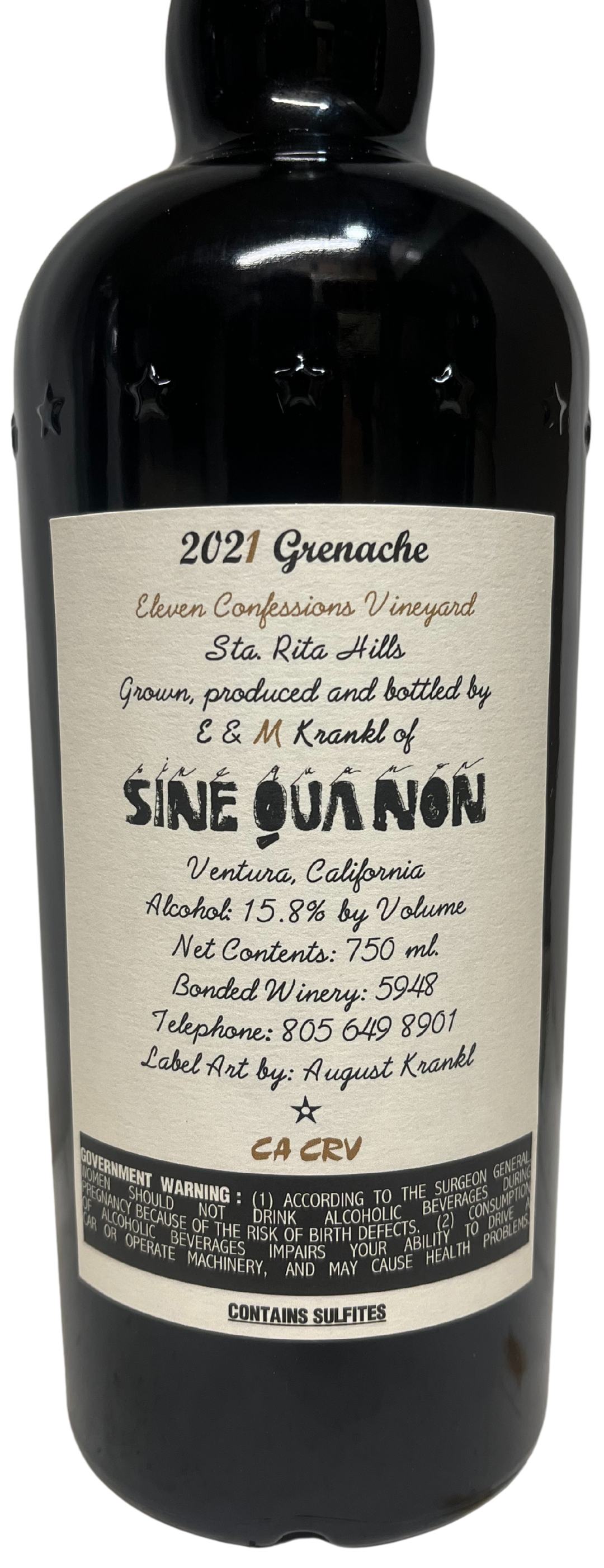 2021 Sine Qua Non Eleven Confessions Grenache