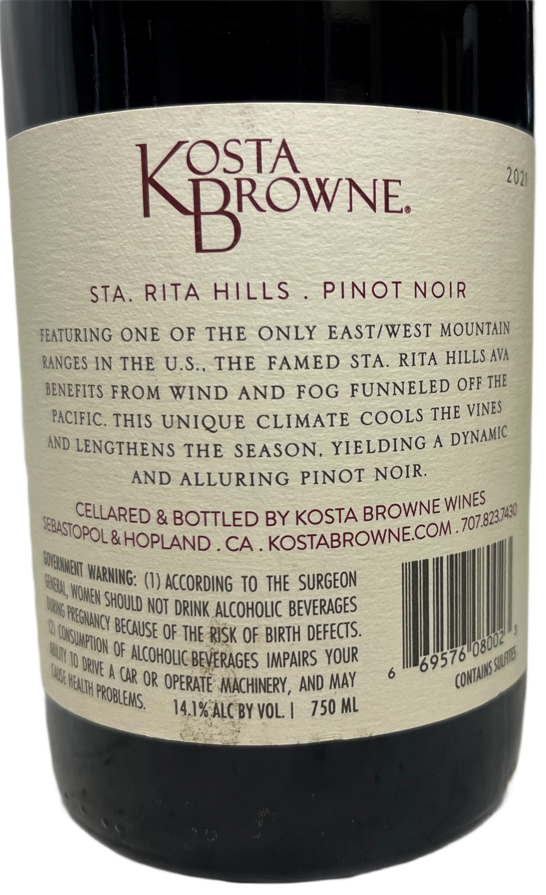 2021 Kosta Browne Santa Rita Hills Pinot Noir
