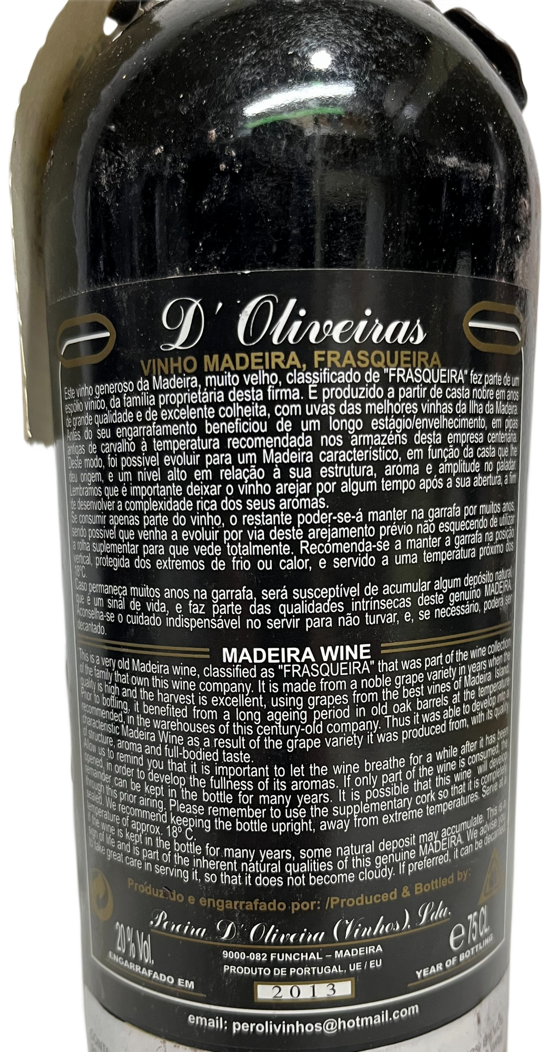 1973 D'Oliveiras Bual Madeira