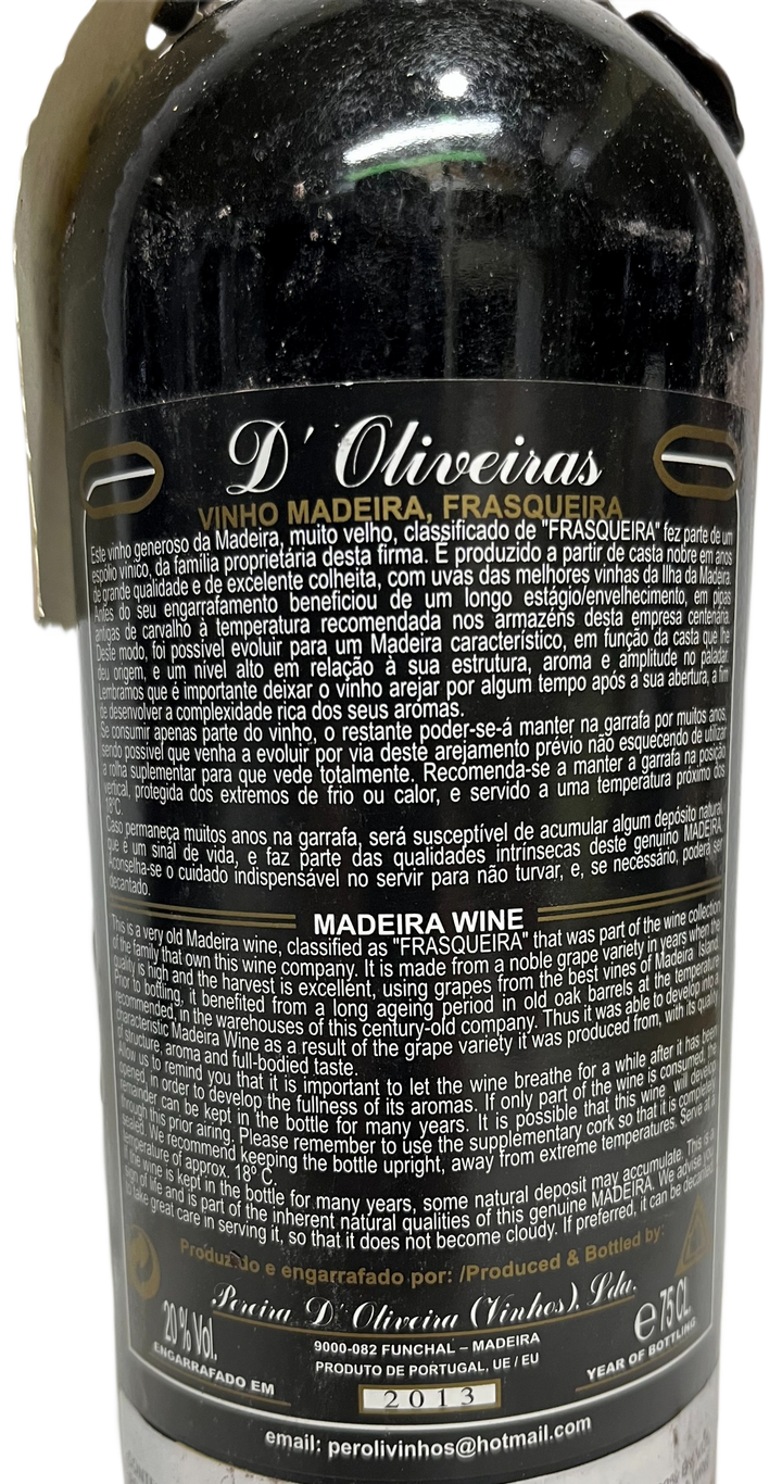 1973 D'Oliveiras Bual Madeira
